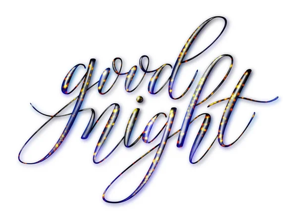 Fhrase Καλή Νύχτα Γράμματα Που Απομονώνονται Λευκό Φόντο Εικόνα Χειροποίητης — Φωτογραφία Αρχείου