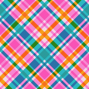 Tartan kumaş dokusu. Kusursuz desen. Vektör illüstrasyonu. 