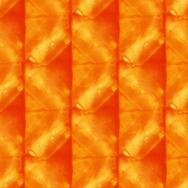 Seamless Tie Dye Pattern Orange Color White Silk Hand Painting — Stock Photo, Image