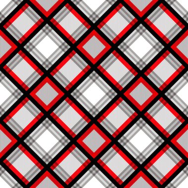 Tartan kumaş dokusu. Kusursuz desen. Vektör illüstrasyonu. 