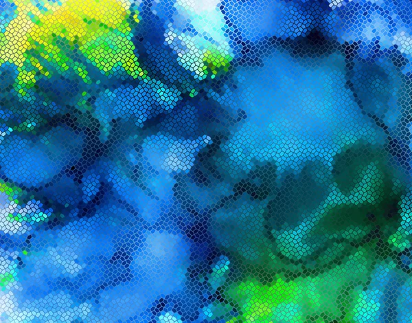 Fondo Mosaico Abstracto Azul Verde Ilustración Vectorial — Archivo Imágenes Vectoriales