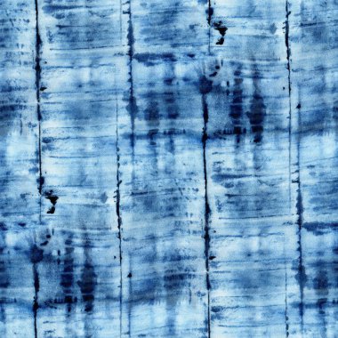Beyaz ipeğin üzerindeki çivit rengi kusursuz kravat boyası deseni. El boyası kumaşlar - nodüler batik. Shibori boyaması.. 