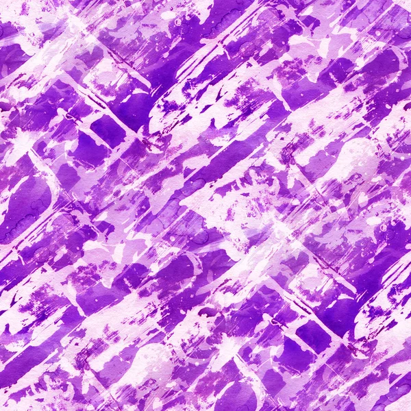 Abstraktes Nahtloses Muster Mit Lila Aquarellflecken Handgezeichnete Illustration — Stockfoto