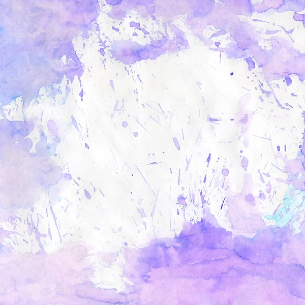 Purple White Watercolor Background Hand Drawn Illustration — Stock Photo, Image