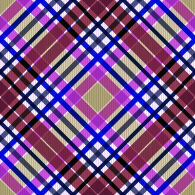 Tartan kumaş dokusu. Kusursuz desen. Vektör illüstrasyonu
