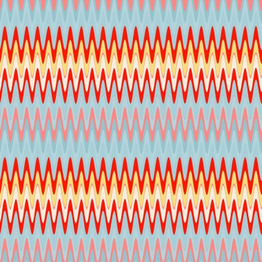 Parlak dalgalı çizgiler ile Seamless modeli. Vektör çizim.