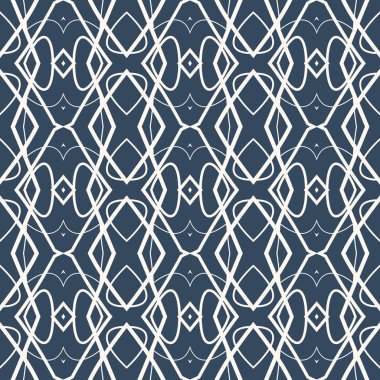 Siyah ve beyaz pürüzsüz desen. Geometrik süs. Vektör illüstrasyonu  