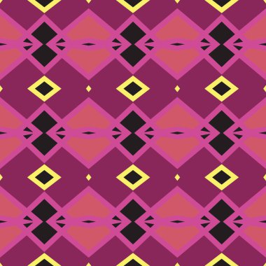 Seamless modeli. Çok renkli geometrik süsleme. Vektör çizim  