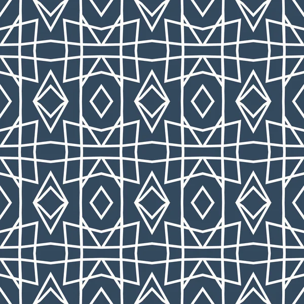 Black White Seamless Pattern Geometrical Ornament Vector Illustration — Stock Vector