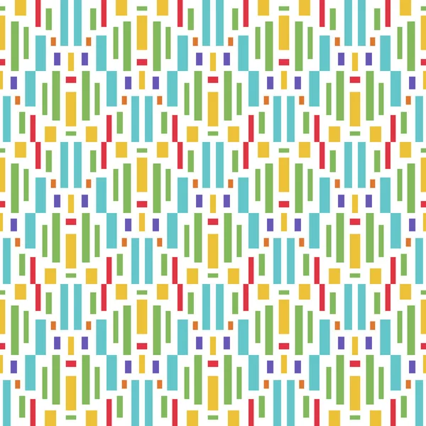 Naadloze Patroon Multicolor Geometrische Sieraad Met Rechthoeken Vierkanten Vectorillustratie — Stockvector