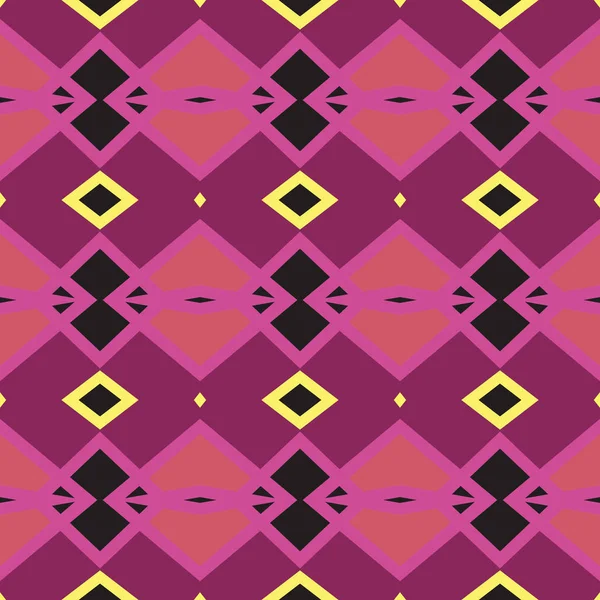 Nahtloses Muster Mehrfarbige Geometrische Ornamente Vektorillustration — Stockvektor