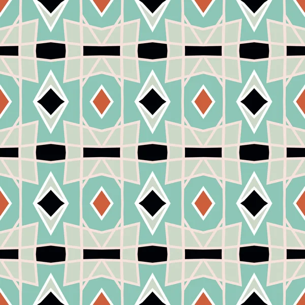 Patrón Sin Costuras Adorno Geométrico Multicolor Ilustración Vectorial — Archivo Imágenes Vectoriales