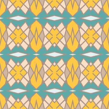 Seamless modeli. Çok renkli geometrik süsleme. Vektör çizim  