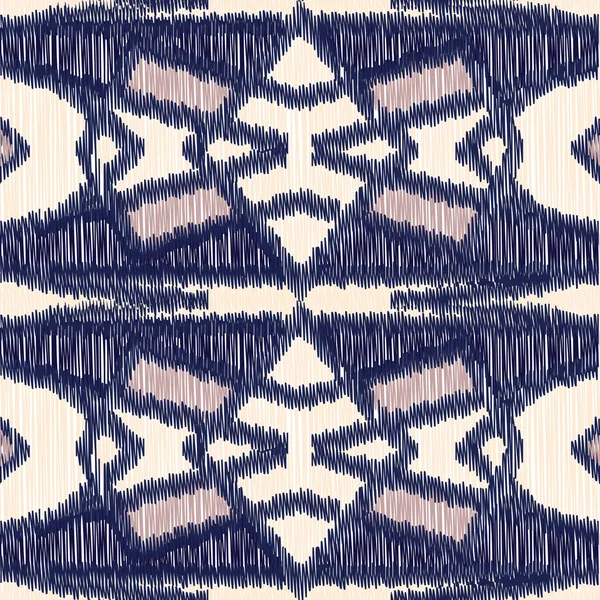 Modèle Ikat Sans Couture Fond Abstrait Pour Conception Textile Papier — Image vectorielle