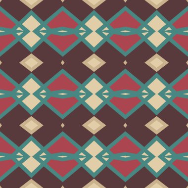 Seamless modeli. Çok renkli geometrik süsleme. Vektör çizim  