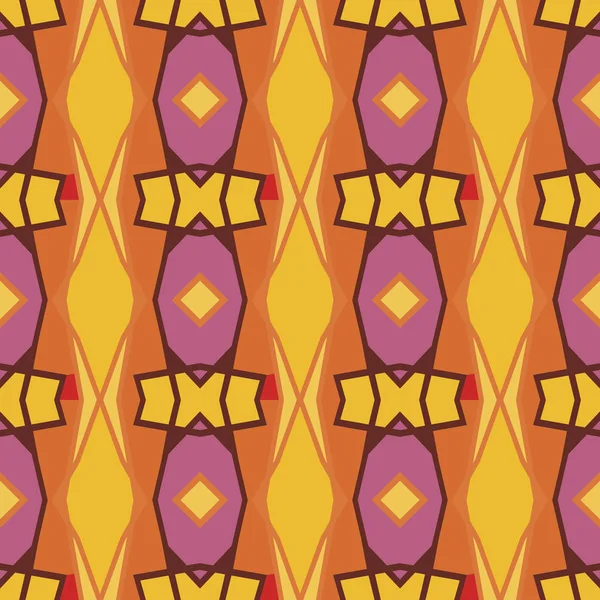 Sømløse Mønster Flerfarvet Geometrisk Ornament Vektorillustration – Stock-vektor
