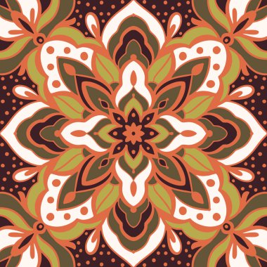 Eski usul arabesk ile kusursuz desen. Vektör illüstrasyonu.