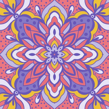 Eski usul arabesk ile kusursuz desen. Vektör illüstrasyonu.