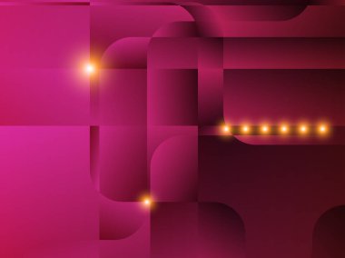 Işık efektleri ile parlak poligonal arka plan. Vektör çizim.