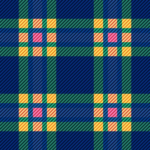 Modrá Tartan Textilie Textura Vzor Bezešvé Vektorové Ilustrace — Stockový vektor