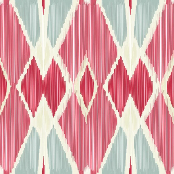 Patrón Ikat Sin Costuras Fondo Abstracto Para Diseño Textil Papel — Vector de stock