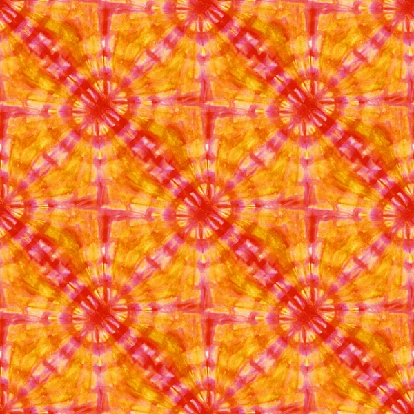 Seamless Tie Dye Pattern Brown Orange Color White Silk Hand — Stock Photo, Image