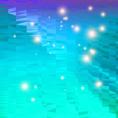 Işık efektleri ile parlak poligonal arka plan. Vektör çizim.