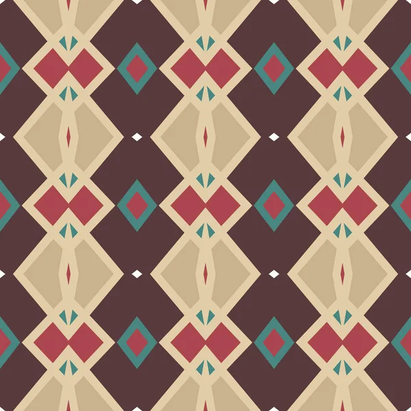 Zwart Wit Naadloze Patroon Met Bloemen Geometrische Sieraad Een Retro — Stockvector