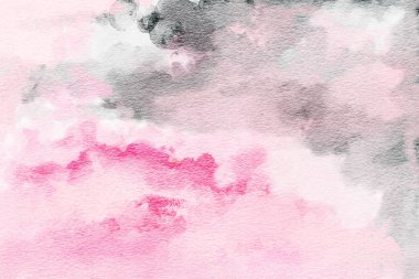 Pembe ve gri suluboya arka plan. Resimde çizilmiş.