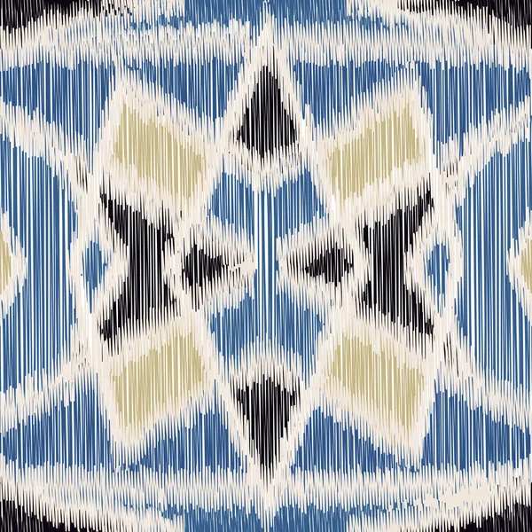 Modèle Ikat Sans Couture Fond Abstrait Pour Conception Textile Papier — Image vectorielle