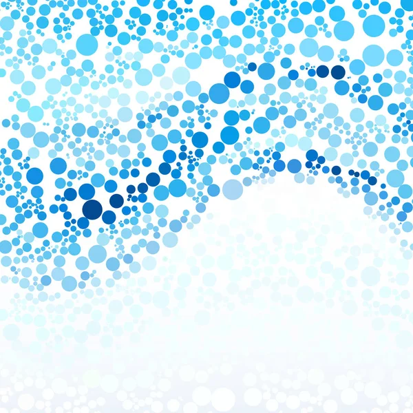 Blauer Abstrakter Hintergrund Mit Kleinen Hellen Kreisen Vektorillustration — Stockvektor
