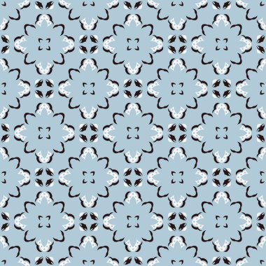 Eski usul arabesk ile kusursuz desen. Vektör illüstrasyonu.