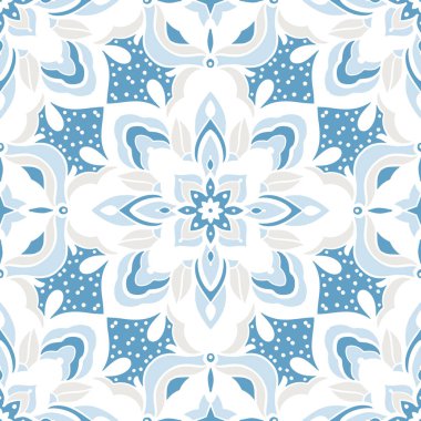 Retro tarzı arabesk ile Seamless modeli. Çizilmiş vektör çizim. 