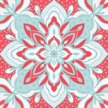 Retro tarzı arabesk ile Seamless modeli. Çizilmiş vektör çizim. 