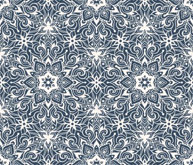 Siyah ve beyaz pürüzsüz desenli Arabesk 'ler eski usul. Vektör illüstrasyonu