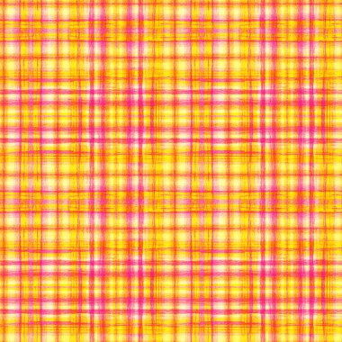 Ekose kumaş dokusu. Seamless modeli. Suluboya. Resimde çizilmiş.