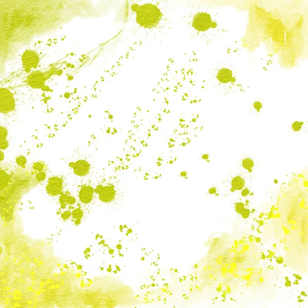 Зеленый Белый Акварельный Фон Ручная Иллюстрация — стоковое фото