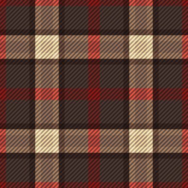 Tartan kumaş dokusu. Kusursuz desen. Vektör illüstrasyonu. 
