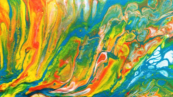 Versement Acrylique Fond Multicolore Coloré Illustration Dessinée Main — Photo