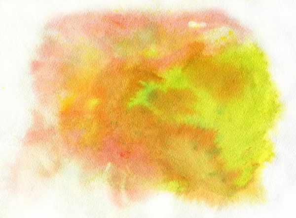 Апельсиновый Зеленый Акварельный Фон Ручная Иллюстрация — стоковое фото