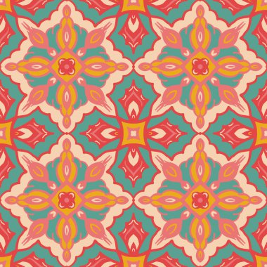 Eski usul arabesk ile kusursuz desen. Vektör illüstrasyonu.