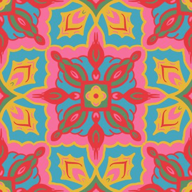 Eski usul arabesk ile kusursuz desen. Vektör illüstrasyonu.