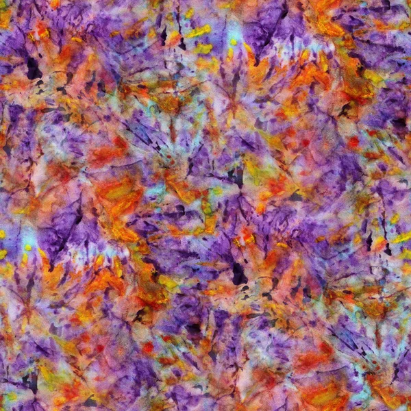 Bezešvý Vzor Barvy Kravatu Ručně Malované Tkaniny Nodulární Batik Shibori — Stock fotografie