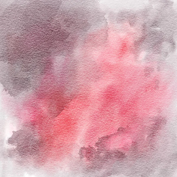 グレーとピンクの水彩背景 手描きイラスト — ストック写真