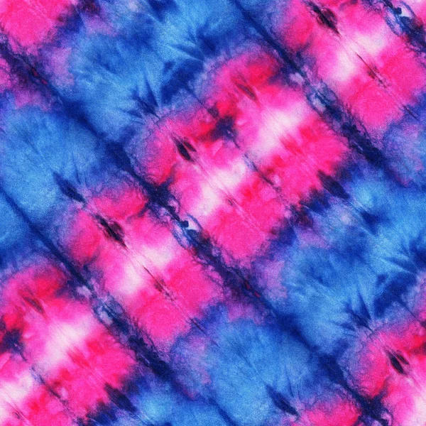 Padrão Sem Costura Tie Dye Cor Rosa Azul Seda Branca — Fotografia de Stock