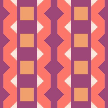 Basit geometrik çizimi olan kusursuz bir model. Retro tarzda. Vektör illüstrasyonu  