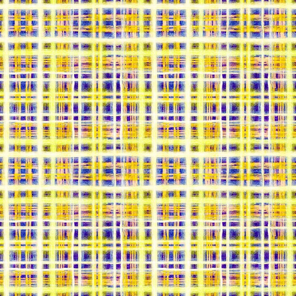 Tessuto Tartan Schema Senza Soluzione Continuità Acquerello Illustrazione Disegnata Mano — Foto Stock