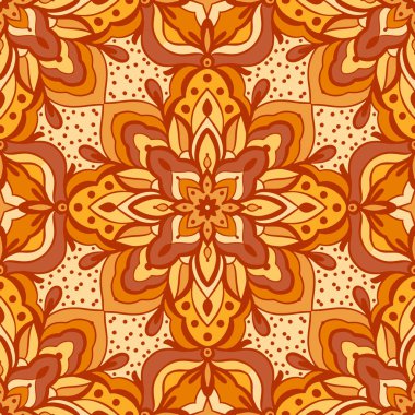 Eski usul arabesk ile kusursuz desen. Vektör illüstrasyonu.