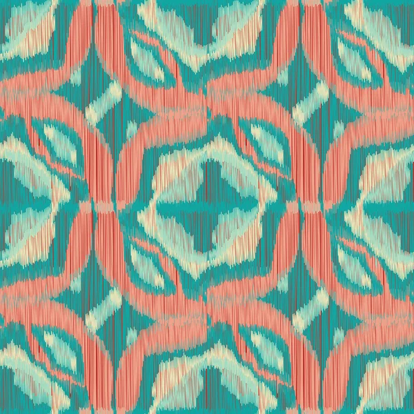 Patrón Ikat Sin Costuras Fondo Abstracto Para Diseño Textil Papel — Vector de stock