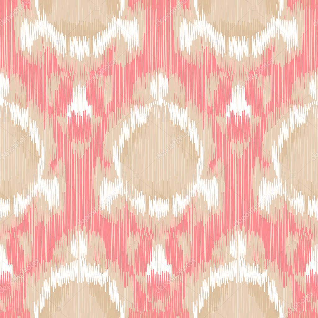 Seamless Ikat Pattern. Abstract  background for textile design, wallpaper, surface textures, wrapping paper.
